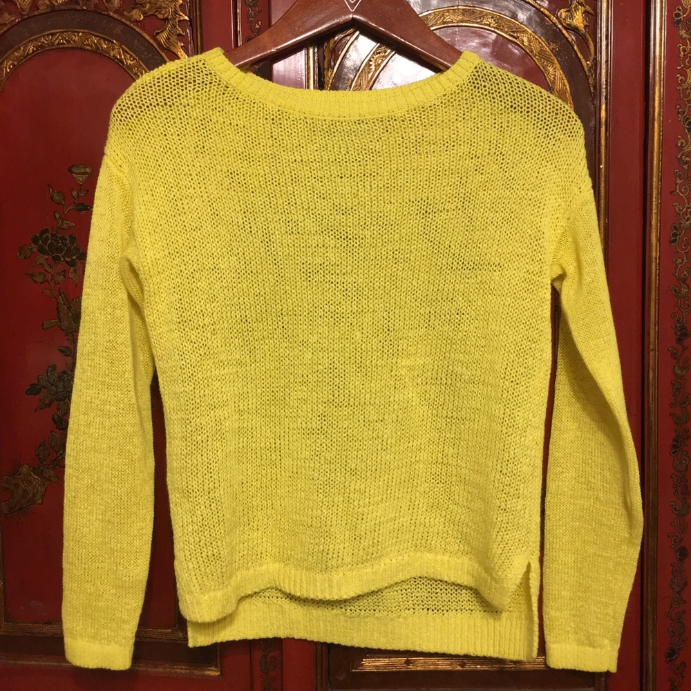 LOFT Yellow Knit Sweater size XXSP
